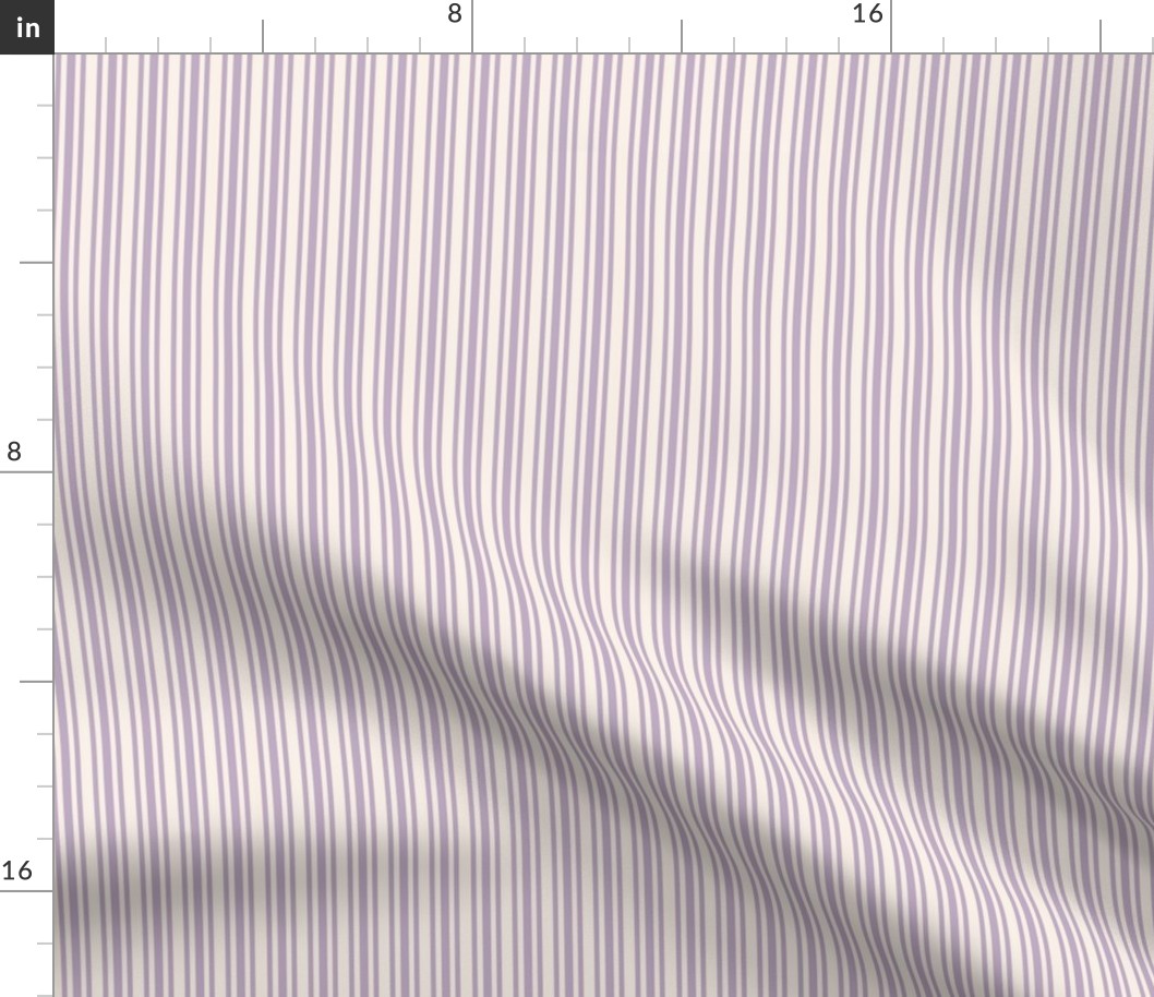 Lavender Ticking Stripe - Pastel Hoppy Spring collection