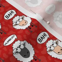 Smaller Scale Bah Humbug! Funny Sheep Red