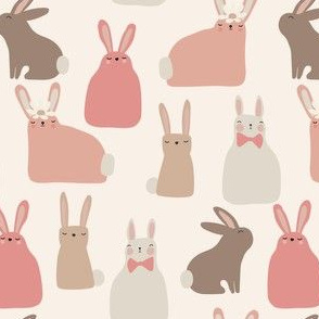 Easter Bunnies - Pink Hoppy Spring collection