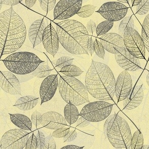 Chestnut Skeleton leaf- yellow/grey 