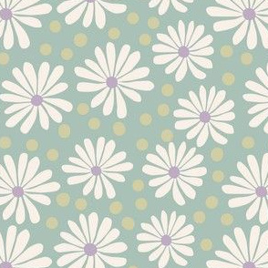 Daisies on Green - Pastel Hoppy Easter collection