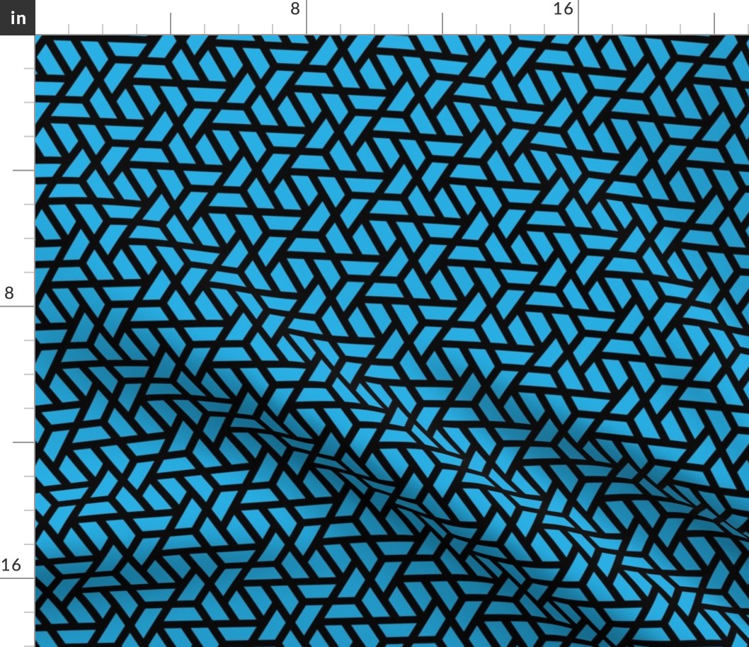 Geometric Pattern: Aperture: Blue/Black