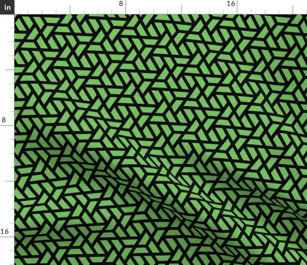 Geometric Pattern: Aperture: Green/Black