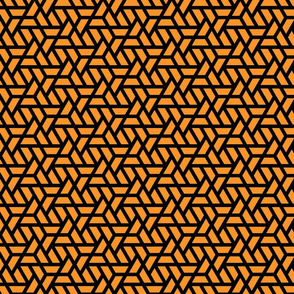 Geometric Pattern: Aperture: Orange/Black