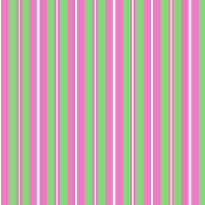 Cherbourg Pink and Green Stripes