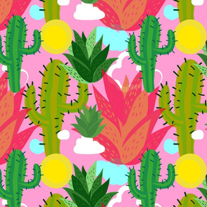 Cactus,cacti,succulent,plants,tropical,exotic pattern 
