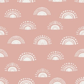 vanilla skies  boho neutral sunrise rainbow fabric -  rosecloud sfx1313