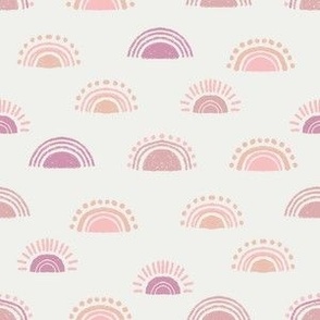 SMALL vanilla skies  boho neutral sunrise rainbow fabric -  orchid sfx2210