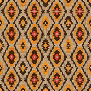 Saddle Blanket (orange & brown)