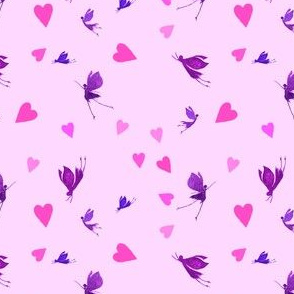 Fairies and Hearts purple