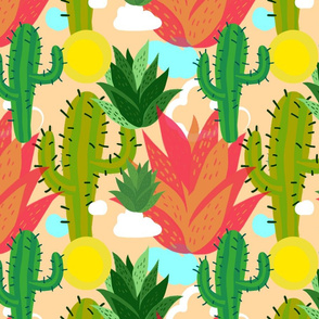 Cactus,cacti,succulent,plants,tropical,exotic pattern 