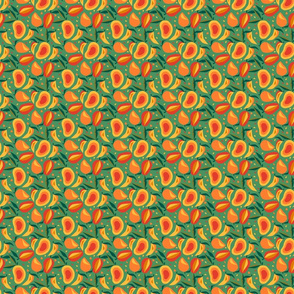 Mango Extravaganza- Papercut Tropical Medley- Mint- Ditsy Scale