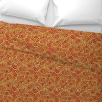 Golden Red Aqua Gypsy Paisley 