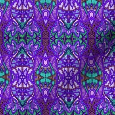 Psychedelic Purple Retro Gypsy Stripe