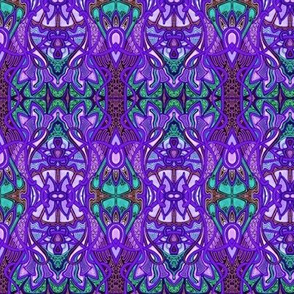 Psychedelic Purple Retro Gypsy Stripe