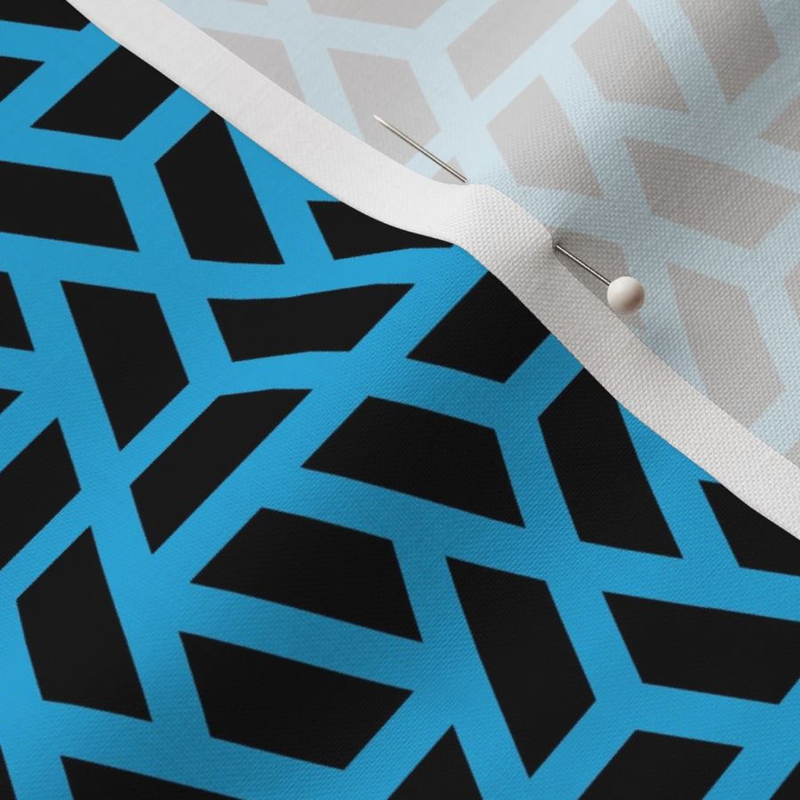 Geometric Pattern: Aperture: Black/Blue