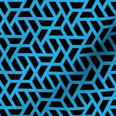 Geometric Pattern: Aperture: Black/Blue