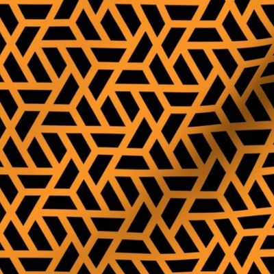 Geometric Pattern: Aperture: Black/Orange