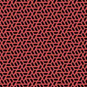 Geometric Pattern: Aperture: Black/Red