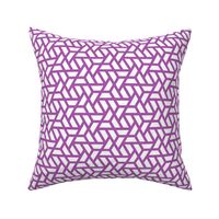 Geometric Pattern: Aperture: White/Purple