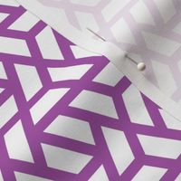 Geometric Pattern: Aperture: White/Purple