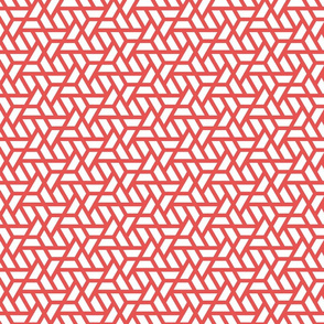 Geometric Pattern: Aperture: White/Red
