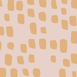 The minimalist Scandinavian spots abstract trend brush strokes boho nursery beige ochre yellow