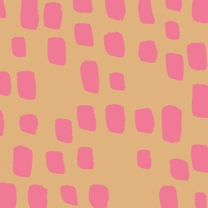 The minimalist Scandinavian spots abstract trend brush strokes boho nursery cinnamon brown pink