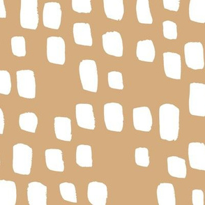 The minimalist Scandinavian spots abstract trend brush strokes boho nursery cinnamon white neutral