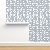 The minimalist Scandinavian spots abstract trend brush strokes boho nursery stone blue white