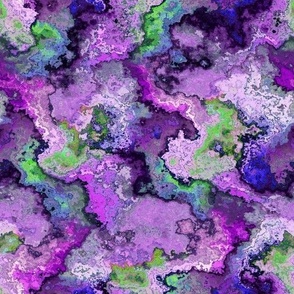 ABSTRACT INK AND COLORS purple violet FLWRHT