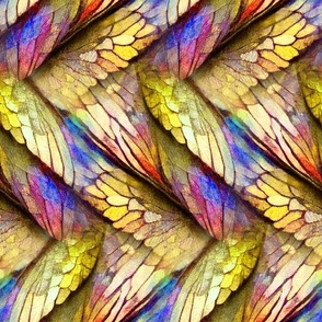 butterfly wings chevrons 1 yellow FLWRHT