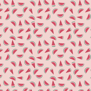 watermelon  fabric - summer fruits design  peach blush sfx1504