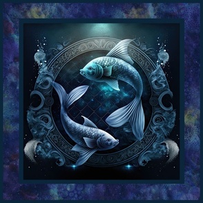 PISCES PANEL FANTASY ZODIAC FLWRHT