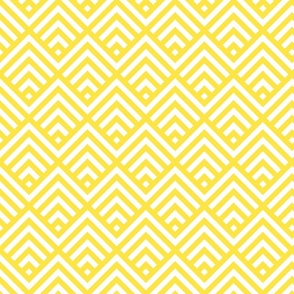 New Art Deco stripes diamonds Illuminating Yellow Wallpaper