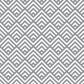 New Art Deco stripes diamonds gray Wallpaper