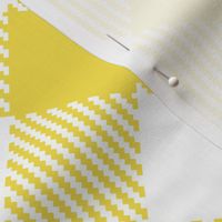 Gingham large textured Illuminating Yellow white diagonal Wallpaper