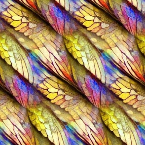 butterfly wings diagonal stripes yellow FLWRHT