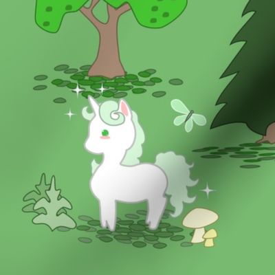 Playful Unicorns in the Forest