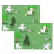 Playful Unicorns in the Forest