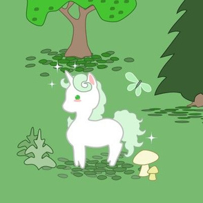 Playful Unicorns in the Forest