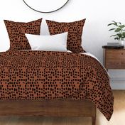 The minimalist Scandinavian spots abstract trend brush strokes boho nursery copper red stone black