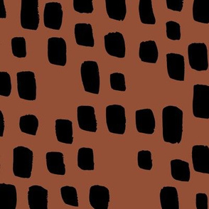 The minimalist Scandinavian spots abstract trend brush strokes boho nursery copper red stone black