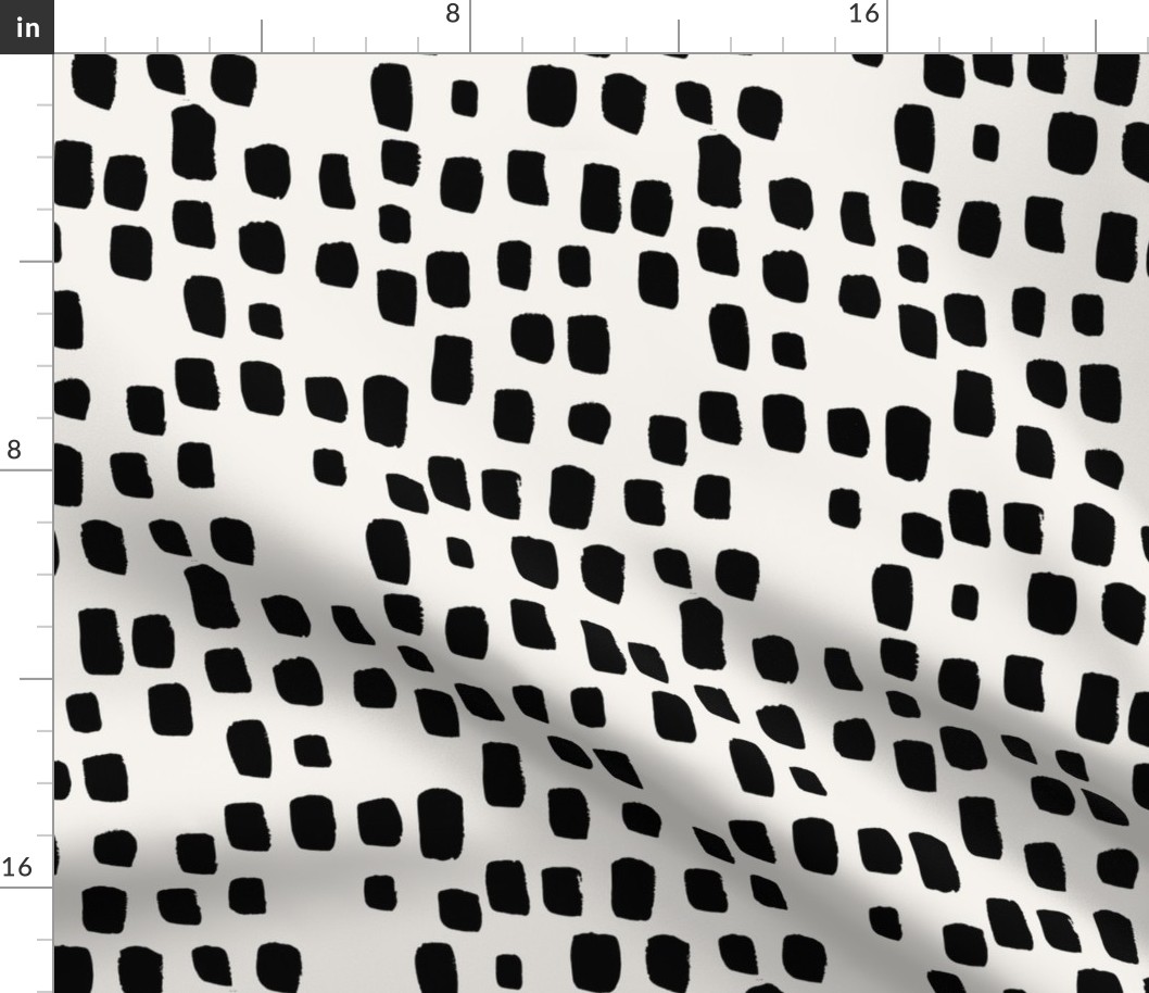 The minimalist Scandinavian spots abstract trend brush strokes boho nursery ivory off white black