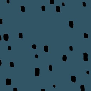 Messy minimalist Scandinavian spots abstract trend brush strokes boho stone blue winter black