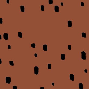 Messy minimalist Scandinavian spots abstract trend brush strokes boho copper brown black