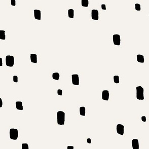 Messy minimalist Scandinavian spots abstract trend brush strokes boho ivory black