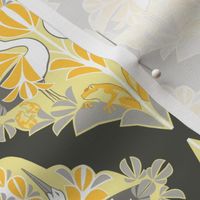 gray-yellow damask