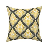 gray-yellow damask