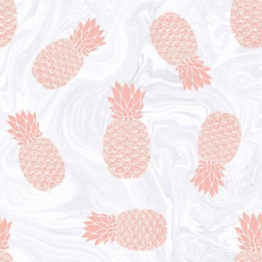 pink pineapples on marble